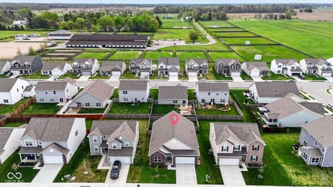 Aerial view at 1453 Silver Pine Lane, Sheridan, IN