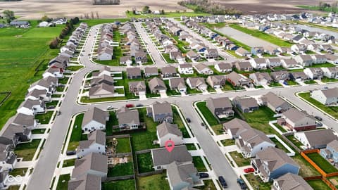 Aerial view at 1453 Silver Pine Lane, Sheridan, IN