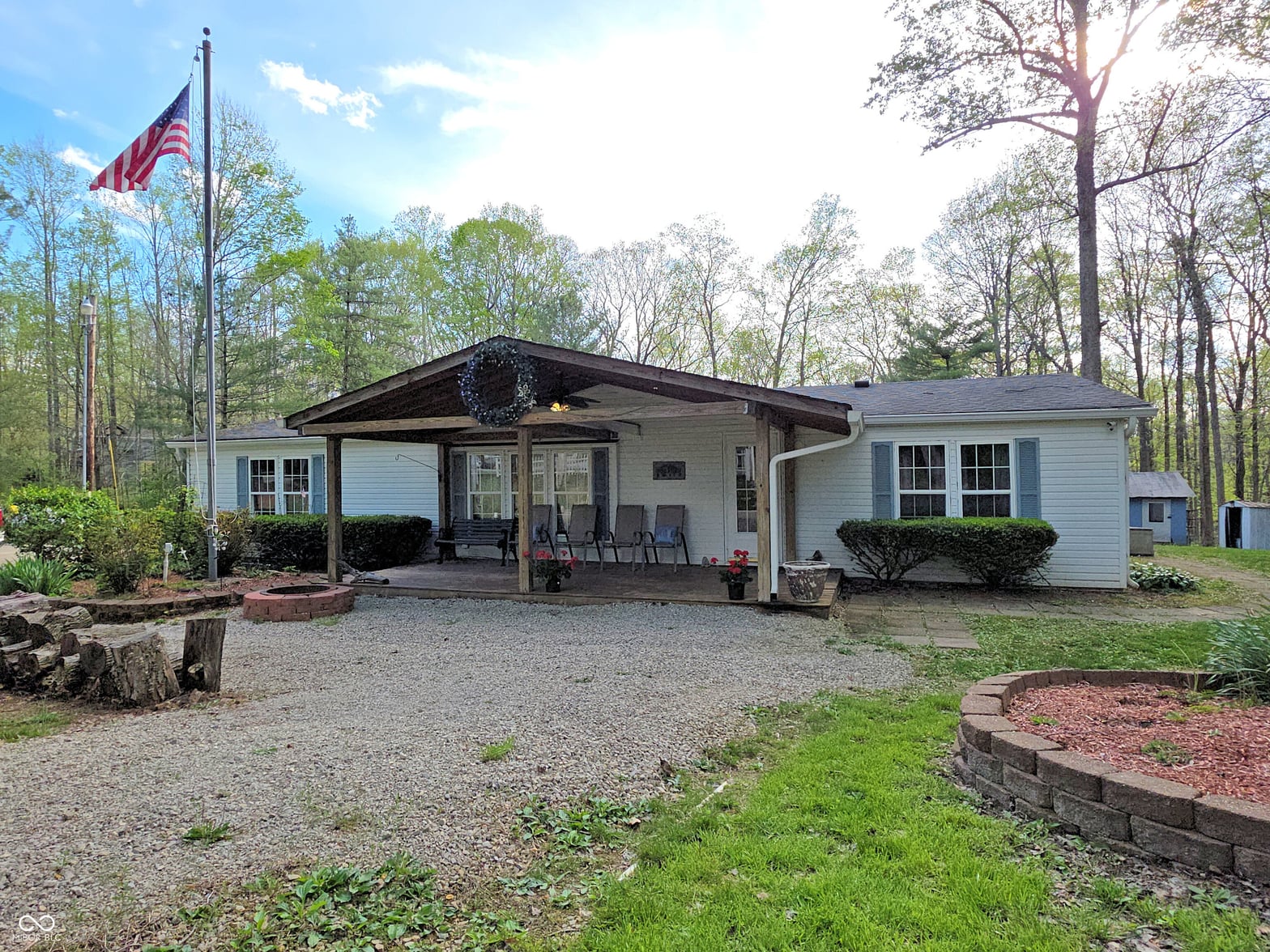 Front exterior at 8310 N Dog Trot Lane, Morgantown, IN