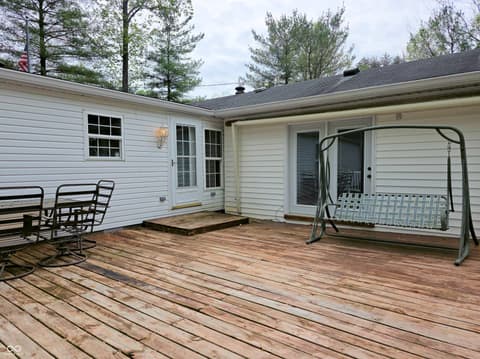 Outdoor living area at 8310 N Dog Trot Lane, Morgantown, IN