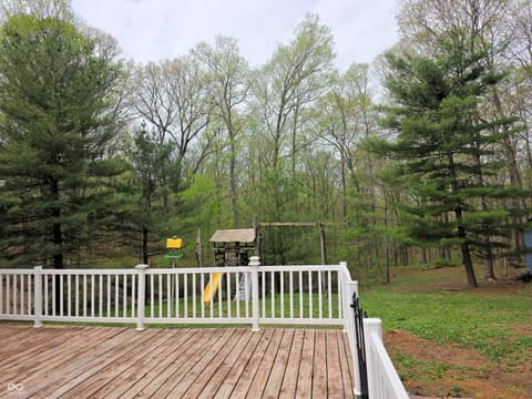 Outdoor living area at 8310 N Dog Trot Lane, Morgantown, IN