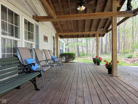 Outdoor living area at 8310 N Dog Trot Lane, Morgantown, IN