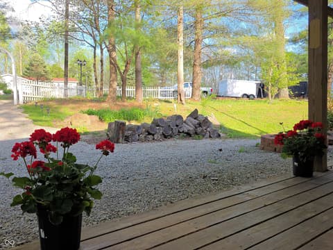 Outdoor living area at 8310 N Dog Trot Lane, Morgantown, IN