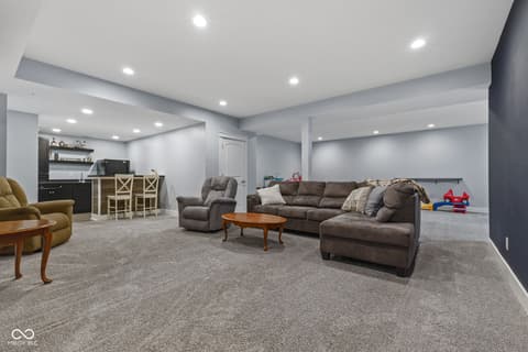 Living room at 7897 Hickory Ridge Lane, Mooresville, IN