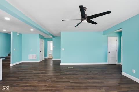 Living room at 3702 Manor Court, Indianapolis, IN