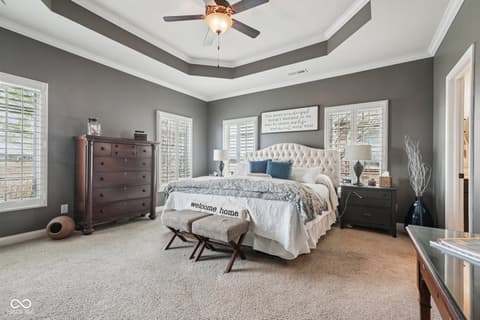 Primary bedroom at 51 Bay Hill Circle, Brownsburg, IN