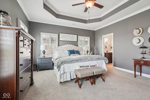 Primary bedroom at 51 Bay Hill Circle, Brownsburg, IN