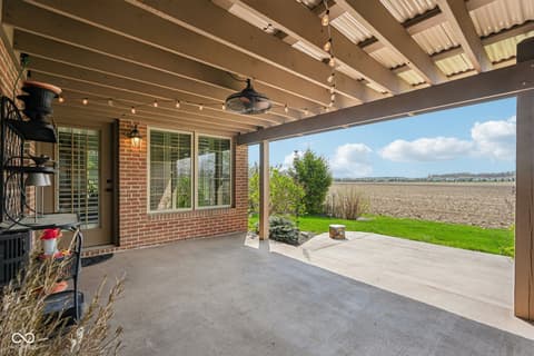 Outdoor living area at 51 Bay Hill Circle, Brownsburg, IN