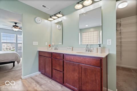 Primary bathroom at 6638 Keepsake Drive, Whitestown, IN