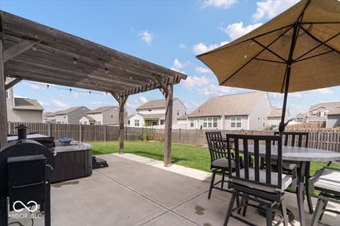 Outdoor living area at 6638 Keepsake Drive, Whitestown, IN