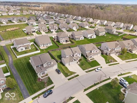 Aerial view at 6638 Keepsake Drive, Whitestown, IN