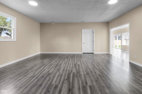 Family room at 1281 Fox Trail Drive E, New Palestine, IN