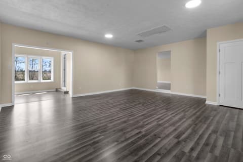 Family room at 1281 Fox Trail Drive E, New Palestine, IN