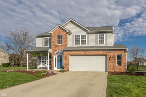 Front exterior at 15802 River Birch Road, Westfield, IN