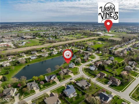 Aerial view at 15802 River Birch Road, Westfield, IN