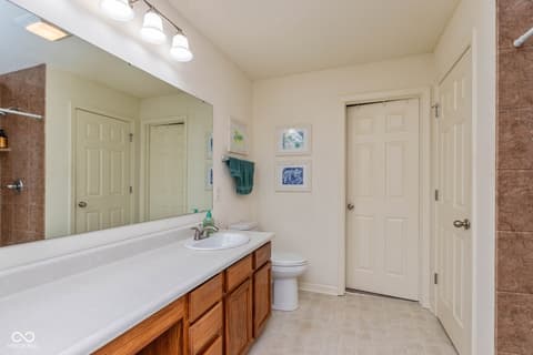 Primary bathroom at 1305 Lake Meadow Drive, Indianapolis, IN