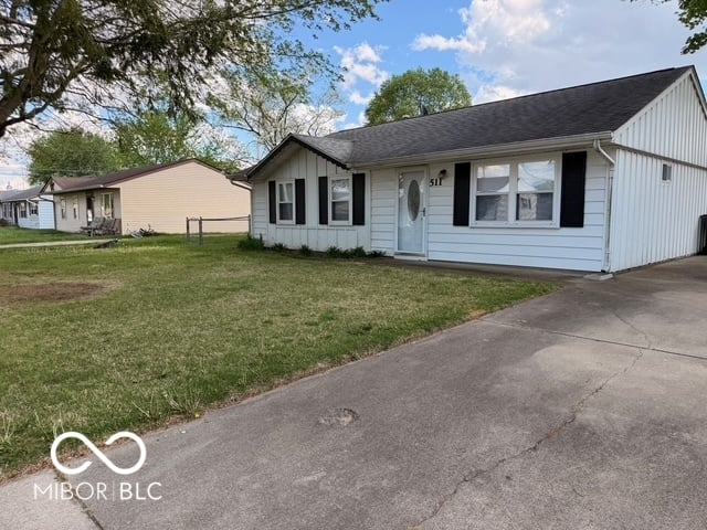 Front exterior at 511 Fulford Drive, Edinburgh, IN