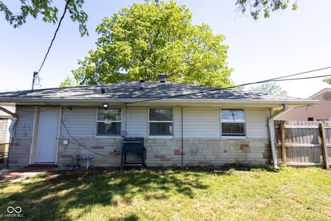 Backyard at 8039 Harrison Drive, Lawrence, IN