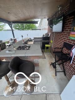 Outdoor living area at 4506 W Easy Street, New Palestine, IN