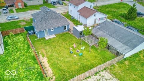 Aerial view at 219 Park Street, Morgantown, IN