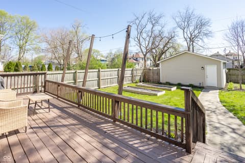 Outdoor living area at 2915 Guilford Avenue, Indianapolis, IN