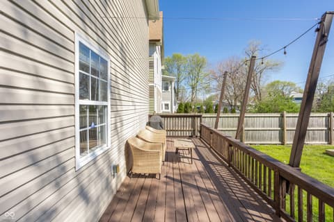 Outdoor living area at 2915 Guilford Avenue, Indianapolis, IN