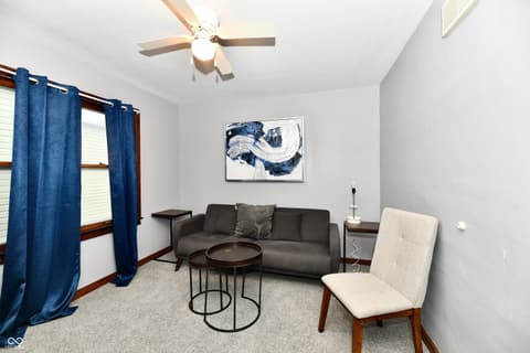 Living room at 2455 Shelby Street, Indianapolis, IN