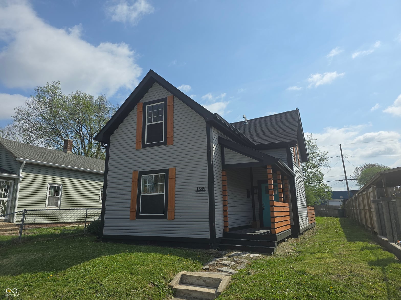 Front exterior at 1549 Harlan Street, Indianapolis, IN