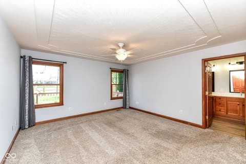 Bedroom at 3801 S Cedar Creek Lane, New Palestine, IN