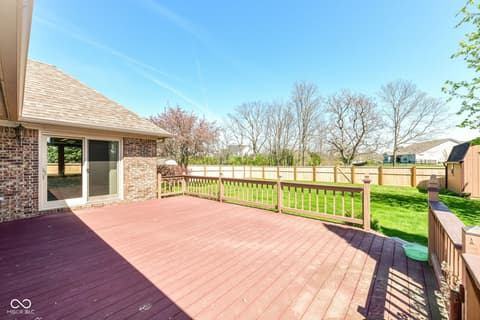 Outdoor living area at 3801 S Cedar Creek Lane, New Palestine, IN
