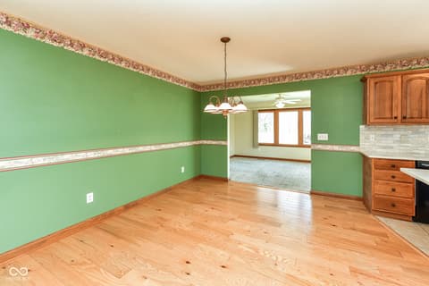 Dining room at 3801 S Cedar Creek Lane, New Palestine, IN