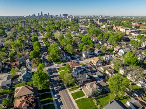 Aerial view at 3118 Washington Boulevard, Indianapolis, IN