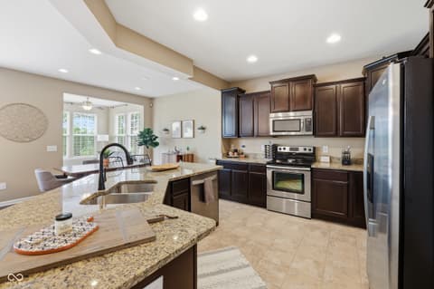 Kitchen at 571 King Fisher Drive, Brownsburg, IN