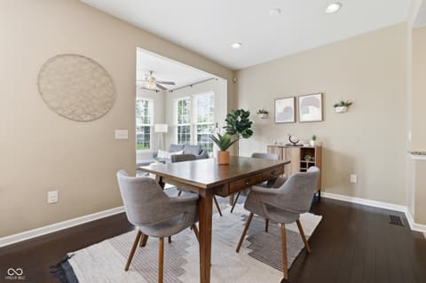Dining room at 571 King Fisher Drive, Brownsburg, IN