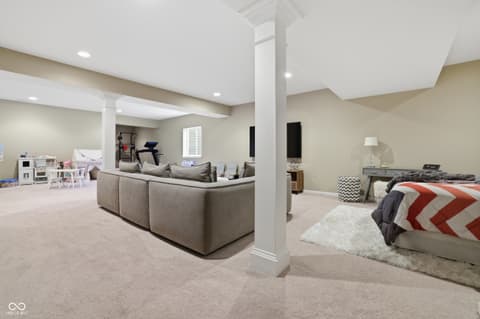 Family room at 571 King Fisher Drive, Brownsburg, IN