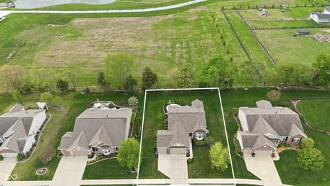 Aerial view at 571 King Fisher Drive, Brownsburg, IN