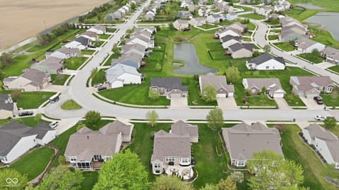 Aerial view at 571 King Fisher Drive, Brownsburg, IN