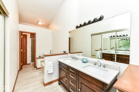 Primary bathroom at 8121 Foxchase Drive, Indianapolis, IN