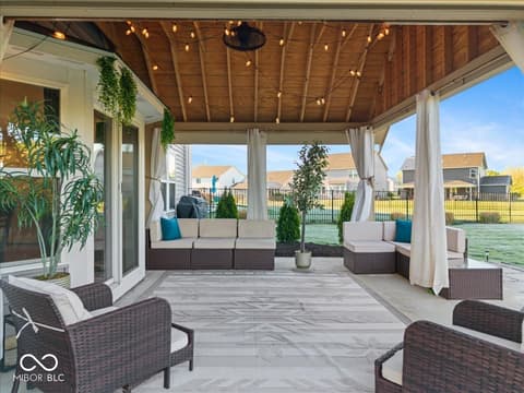 Outdoor living area at 5162 Arling Drive, Indianapolis, IN