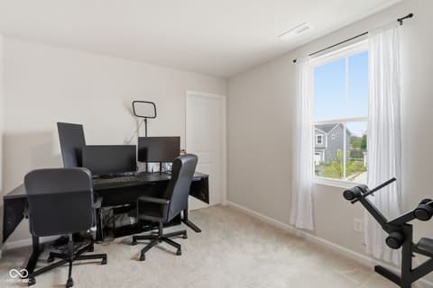 Home office at 1357 Cascades Drive, Greenfield, IN