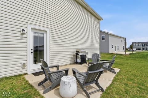 Outdoor living area at 1357 Cascades Drive, Greenfield, IN
