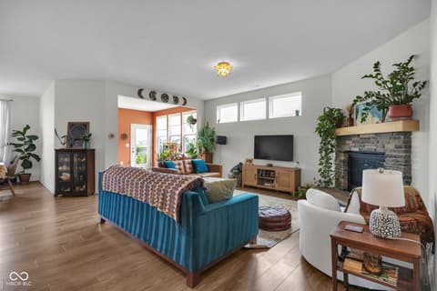 Living room at 5888 Walkabout Way, Brownsburg, IN