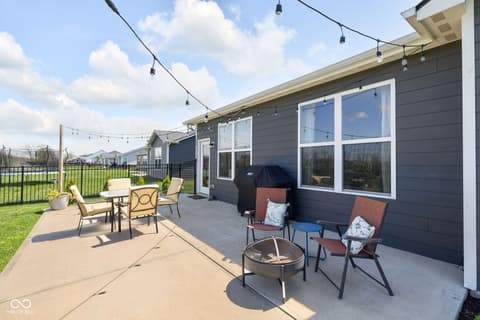 Outdoor living area at 5888 Walkabout Way, Brownsburg, IN