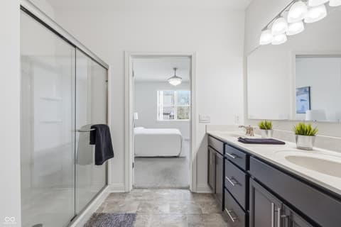 Primary bathroom at 6336 Stallion Way, Indianapolis, IN