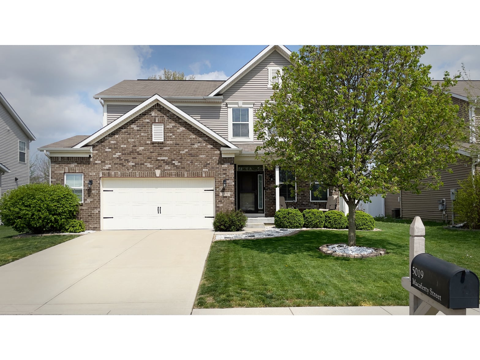 Front exterior at 5019 Macaferty Street, Plainfield, IN