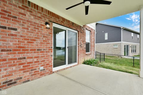 Outdoor living area at 13174 N Departure Boulevard E, Camby, IN