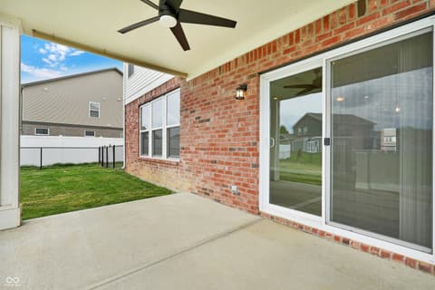 Outdoor living area at 13174 N Departure Boulevard E, Camby, IN
