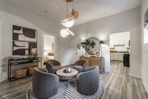 Living room at 1209 S Randolph Street, Indianapolis, IN