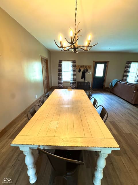 Dining room at 3300 Carmel Ridge Lane, Morgantown, IN