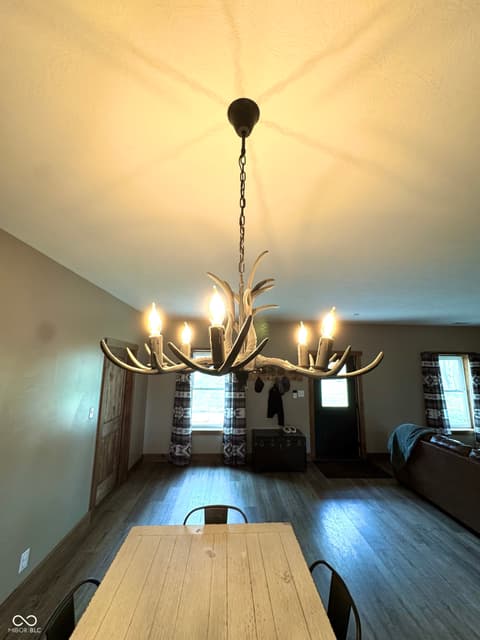 Dining room at 3300 Carmel Ridge Lane, Morgantown, IN